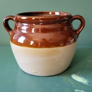 Large Vintage Clay Bean Pot Crock
